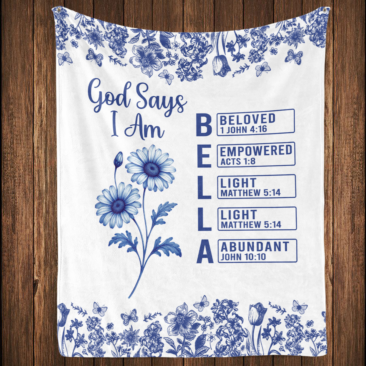 God Says You Are - Personalized Fleece Blanket