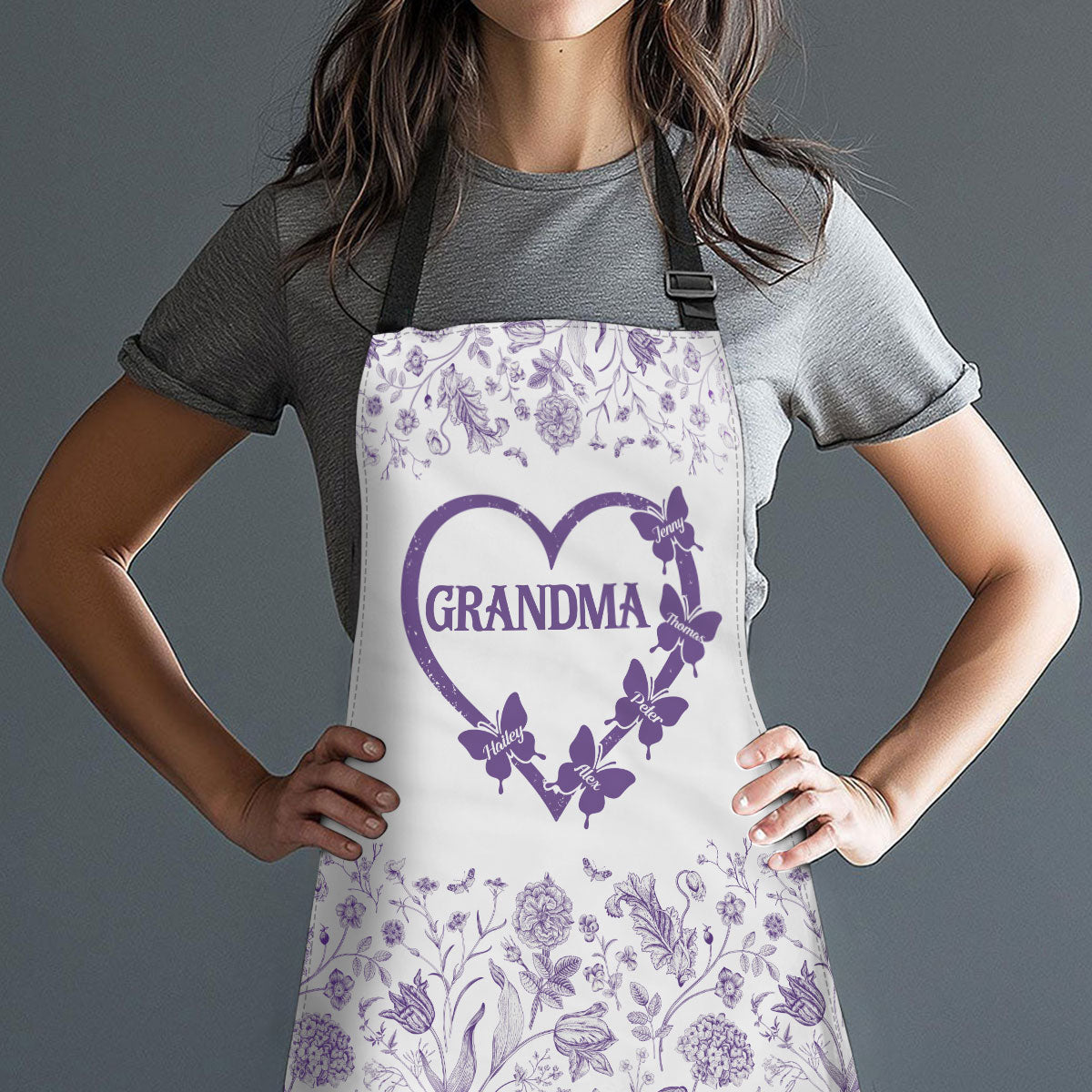 Floral Grandma - Personalized Apron