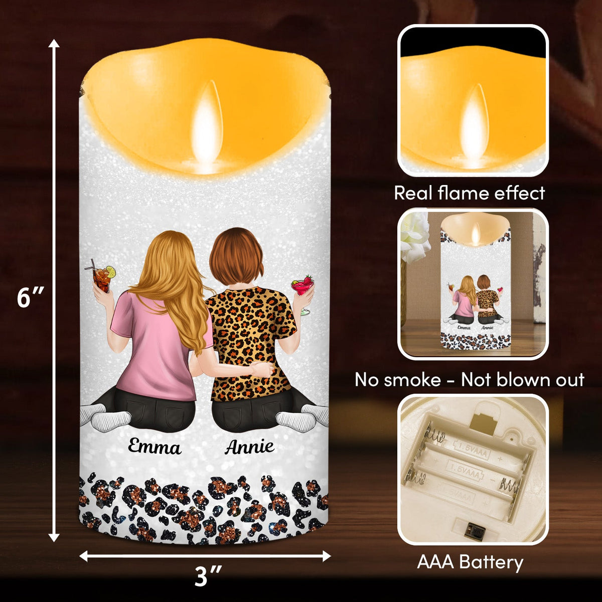 To My Badass Bestie - Personalized LED Candle