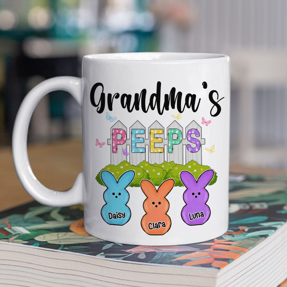 Custom Christmas & Birthday Gift For Grandma • Grandma Peeps Easter - Personalized Coffee Mug