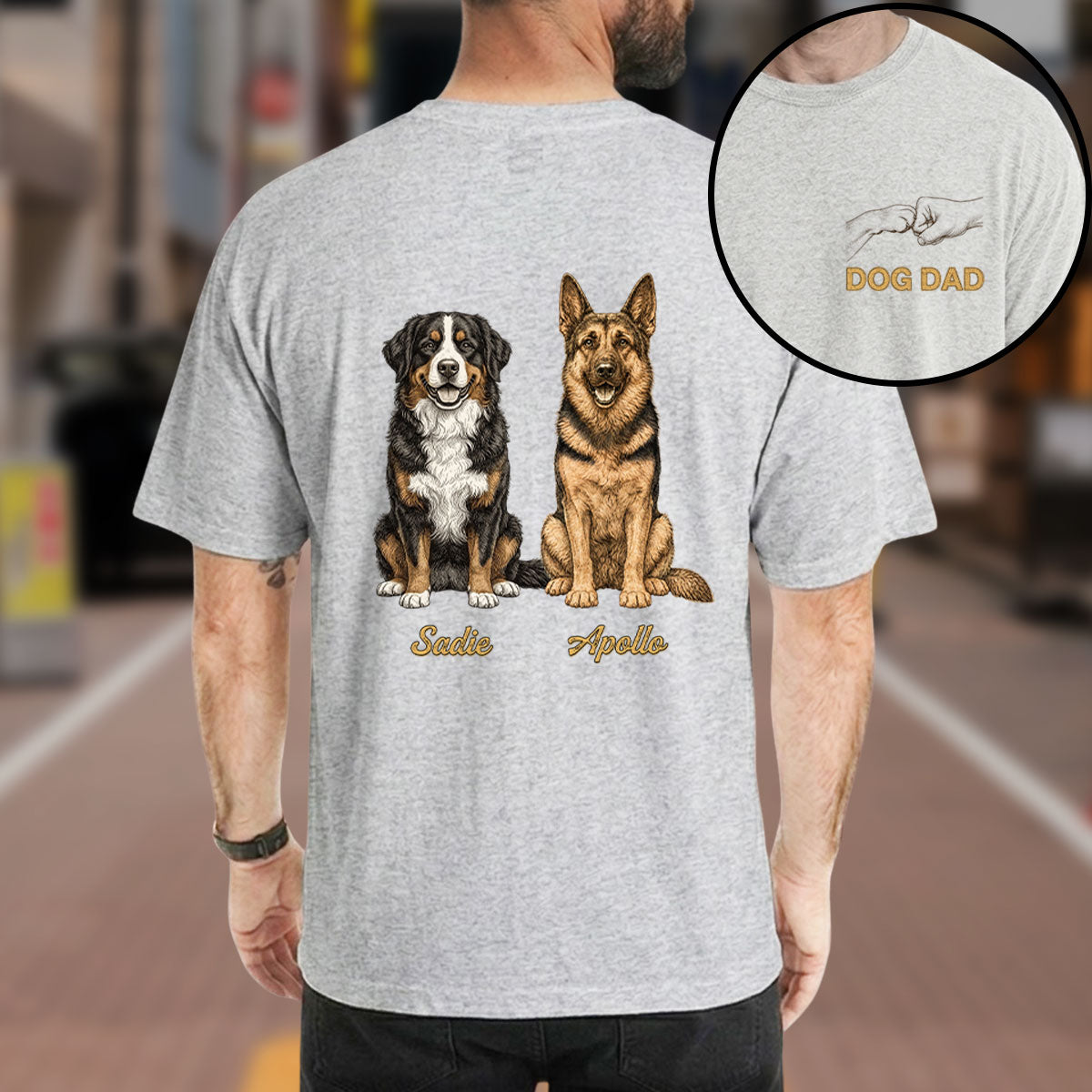 Custom Christmas & Birthday Keepsake Gift • Dog Dad Classic - Personalized Shirt