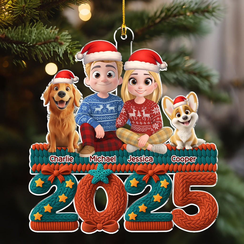 Custom Keepsake Christmas Ornament •  Jolly Year - Personalized 3D Effect Acrylic Ornament