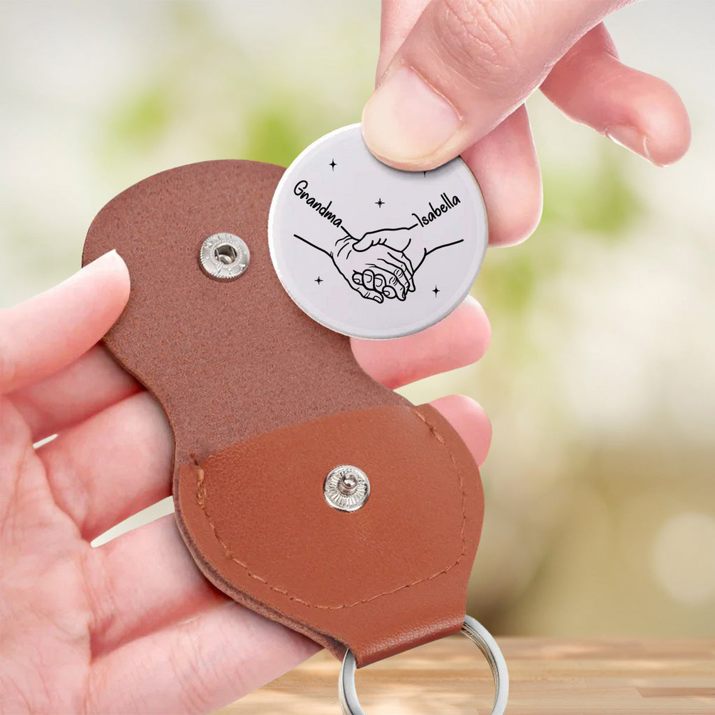 Custom Coin Keychain For Granddaughter Niece, Family Keepsake, • Call Your Grandma - Personalized Pocket Hug
