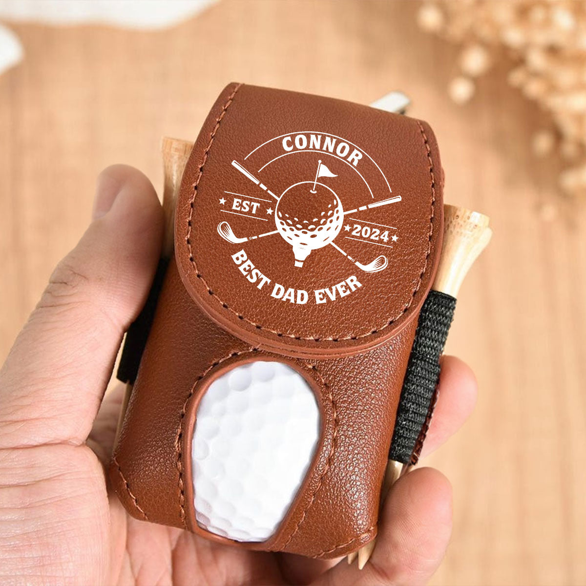 Best Dad Ever - Personalized Golf Ball Bag