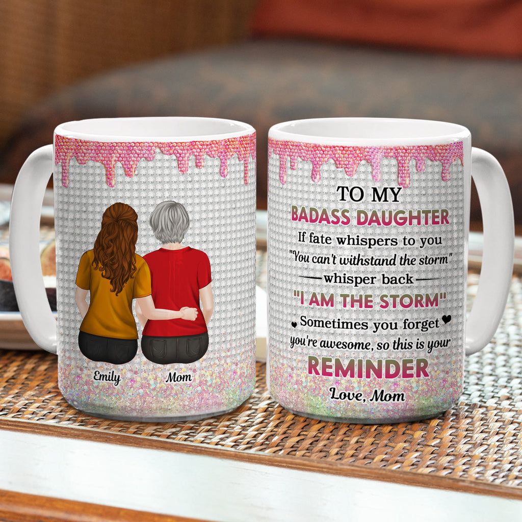Custom Christmas & Birthday Gift for Daughter • Warrior Granddaughter - Personalized Coffee Mug
