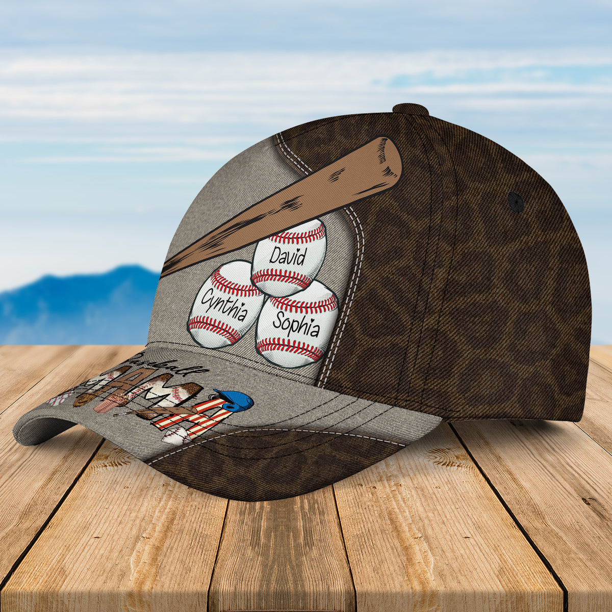 My Favorite Baseball Players Call Me Mom - Personalized Classic Cap