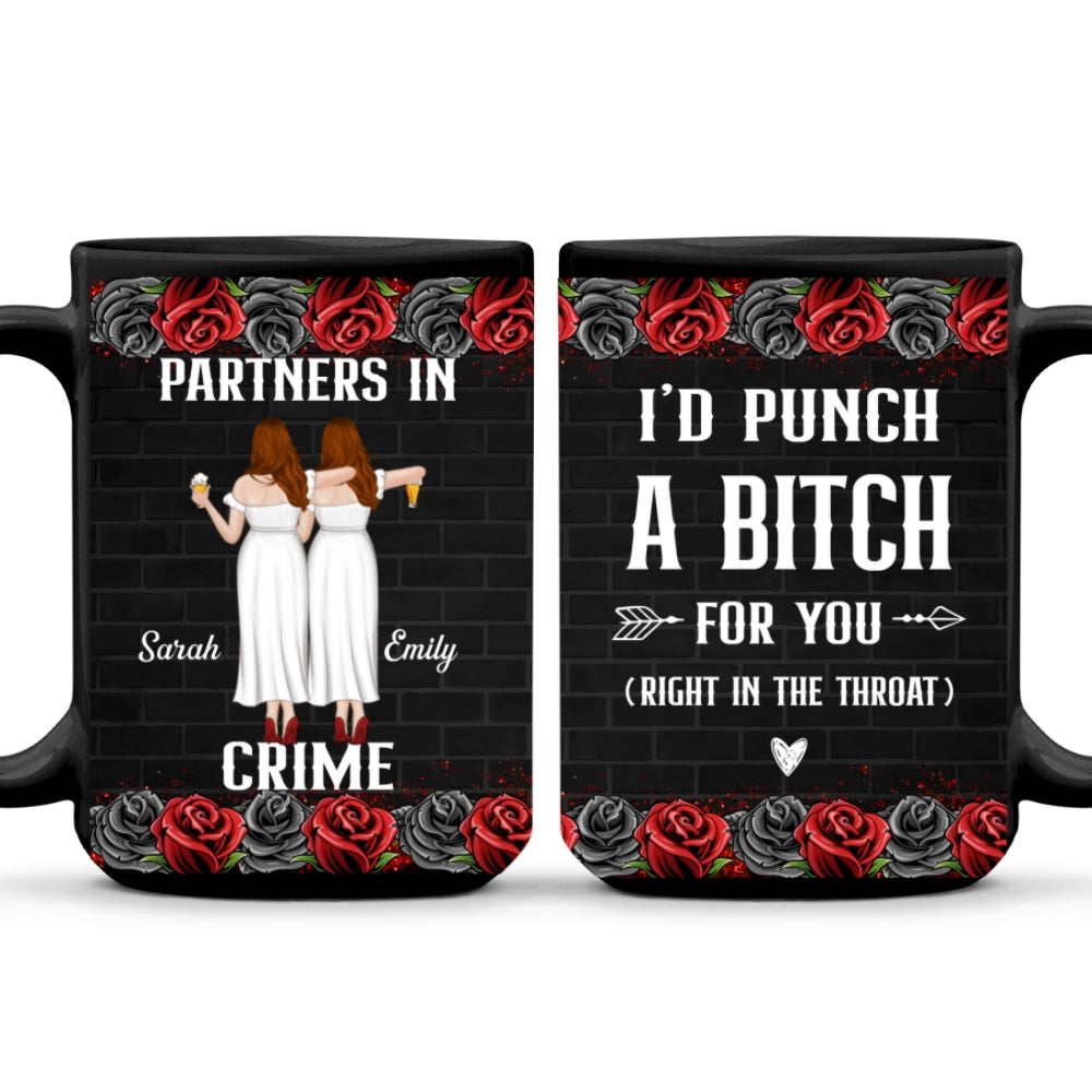 Custom Best Friend, Christmas & Birthday Friendship Keepsake Gift • Partner In Crime - Personalized Coffee Mug