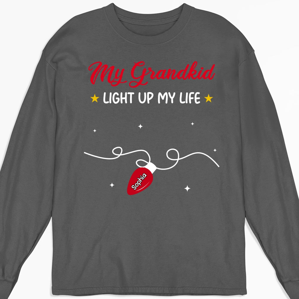 Custom Christmas & Birthday Gift for Grandma • The Light Of Grandma Life - Personalized Shirt