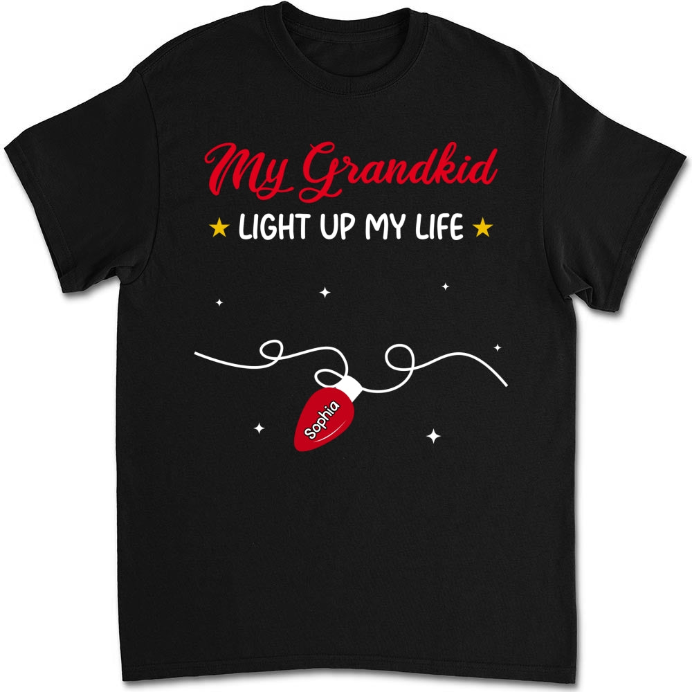 Custom Christmas & Birthday Gift for Grandma • The Light Of Grandma Life - Personalized Shirt