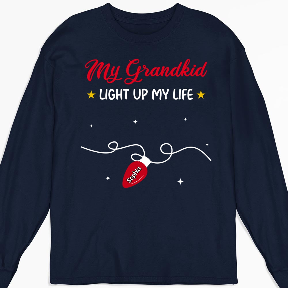 Custom Christmas & Birthday Gift for Grandma • The Light Of Grandma Life - Personalized Shirt