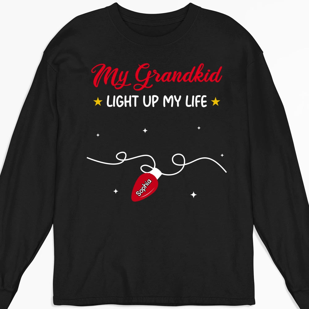Custom Christmas & Birthday Gift for Grandma • The Light Of Grandma Life - Personalized Shirt