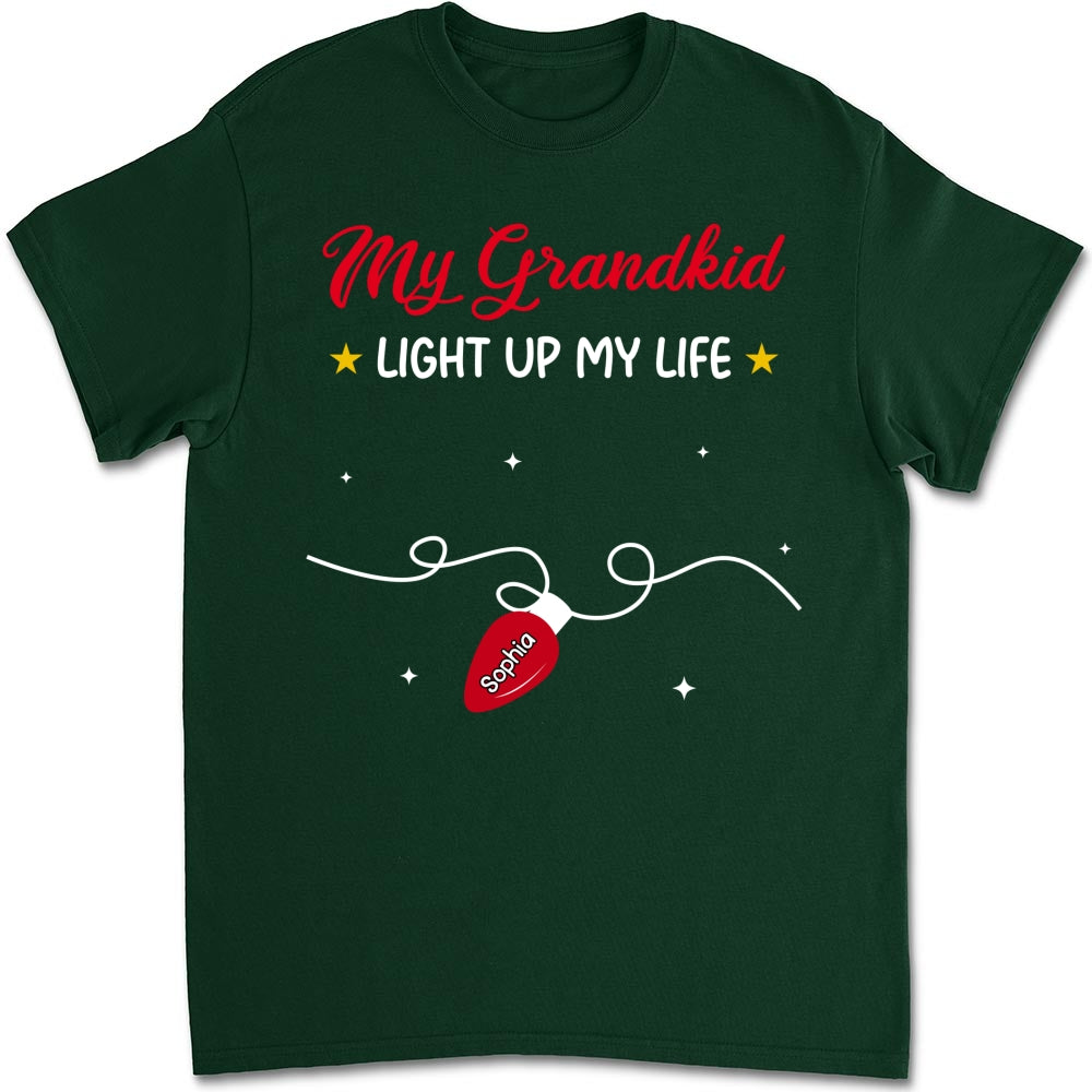 Custom Christmas & Birthday Gift for Grandma • The Light Of Grandma Life - Personalized Shirt