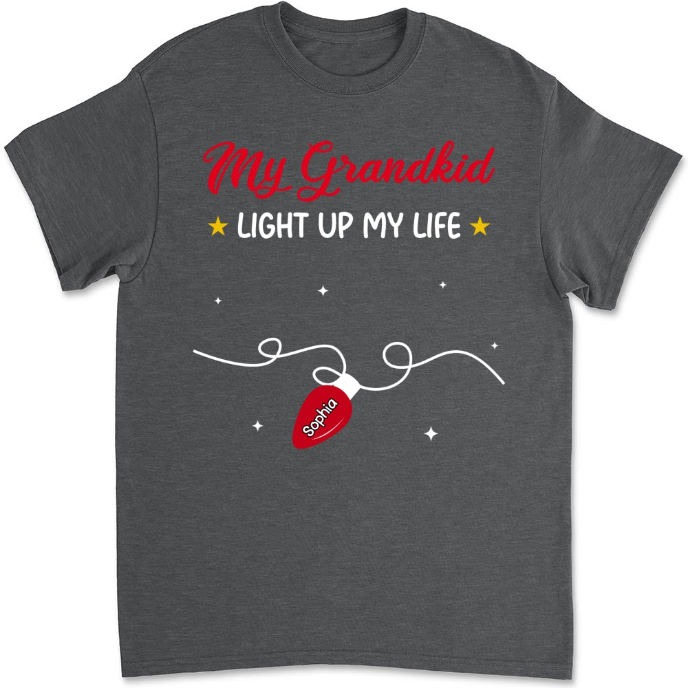 Custom Christmas & Birthday Gift for Grandma • The Light Of Grandma Life - Personalized Shirt