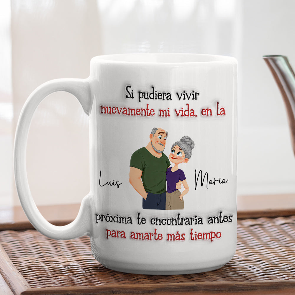 Custom Anniversary Keepsake Gifts For Couple • Te quiero muchísimo – Taza personalizada con efecto 3D inflado