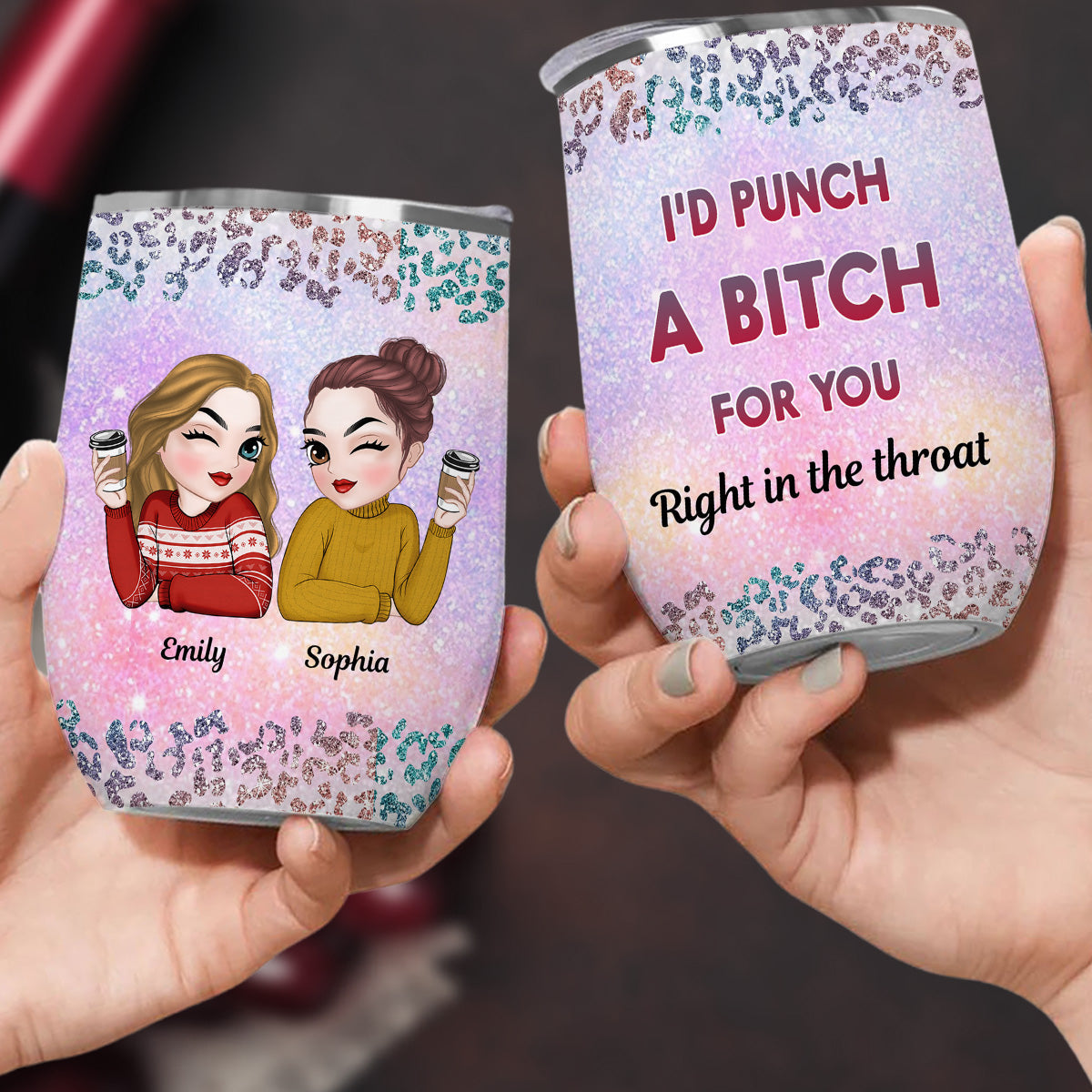 Custom Christmas Birthday Gifts For Best Friend • You Keep Me Sane - Personalized Wine Tumbler