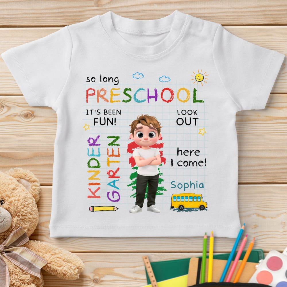 Custom Christmas Birthday Gifts For Children • Preschool Was Fun - Personalized Youth T-shirt