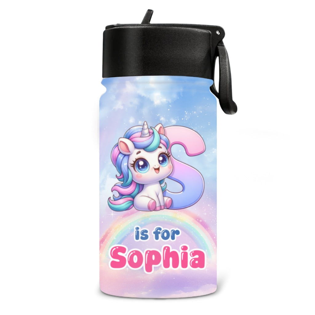 Alphabet Game Cartoon - Personalized Kids Water Bottle