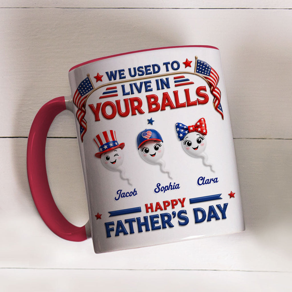 Custom Father's Day, Special Gift for Dad & Grandpa • Do You Remember Us - Personalized 3D Effect Accent Mug