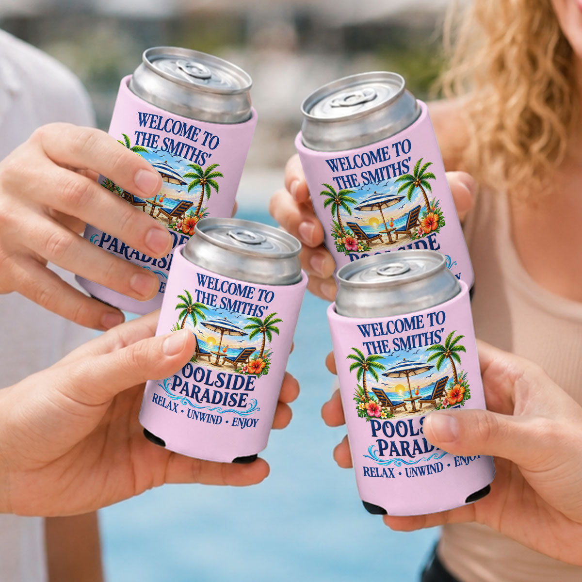 Relax And Unwind - Personalized Skinny Can Cooler