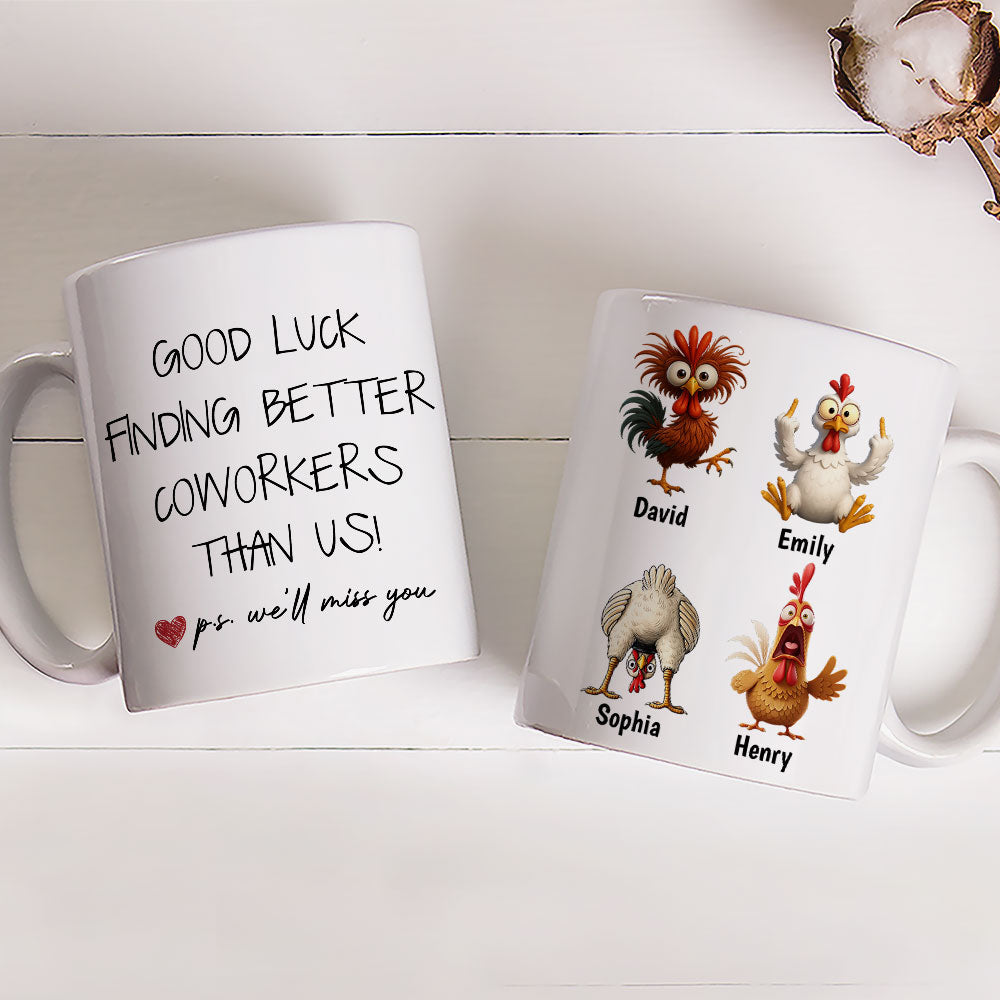 Custom Coworker, Christmas & Birthday Team Appreciation Gift • You Will Miss Us - Personalized Coffee Mug
