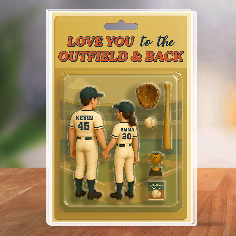 Custom Couple's Decor, Anniversary & Wedding Gift • Baseball Couple - Personalized Acrylic Plaque