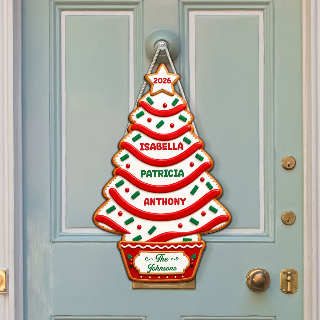 Frosted Family Tree - Personalized Wood Sign