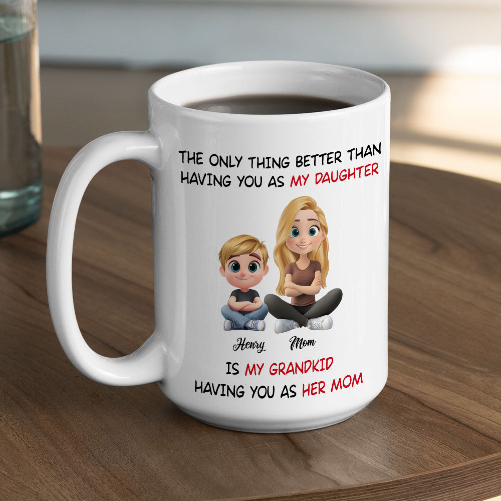 Custom Mother's Day Gift for Daughter • Having You As My Daughter - Personalized Coffee Mug