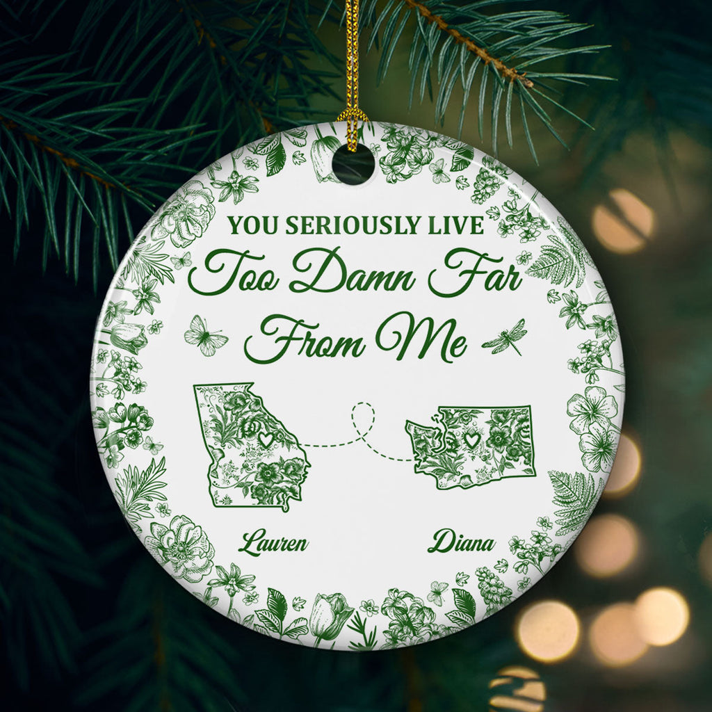 Custom Keepsake Christmas Ornament •  Feels Empty Without You Here - Personalized Ceramic Ornament