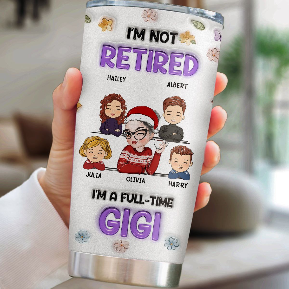 Custom Christmas Birthday Gifts For Grandma • I Am A Professional Grandma Version 2 - Personalized 3D Inflated Effect Tumbler