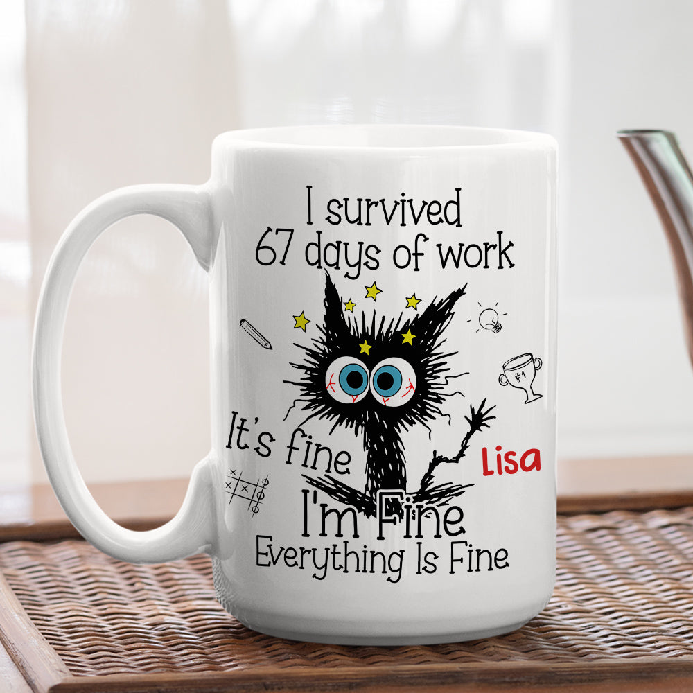 Custom Coworker, Christmas & Birthday Team Appreciation Gift • Six Seven Days Of Work - Personalized Coffee Mug