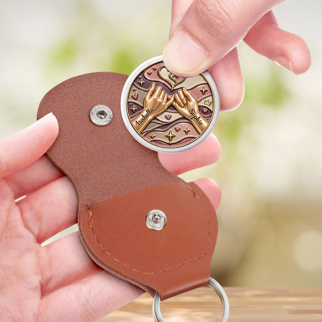 Custom Sister Siblings Coin Keychain, Christmas Birthday Gifts • Thank You For Being My Unpaid - Personalized 3D Printing Pocket Hug