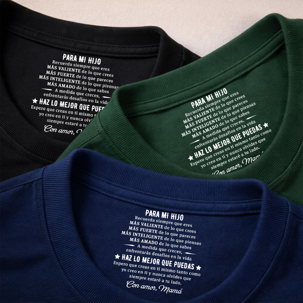 Custom Christmas & Birthday Keepsake Gift • Haz Lo Mejor Que Puedas - Camiseta Personalizada con Impresión en el Cuello Interior