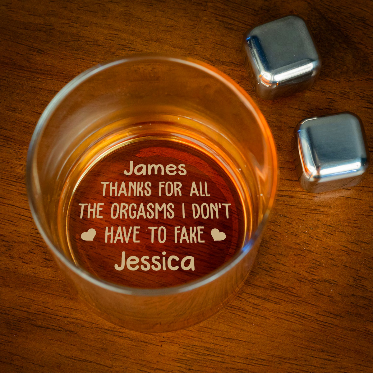 Custom Father's Day Birthday Gifts for Husband • Certified Pleasure Every Single Time - Personalized Engraved Whiskey Glass