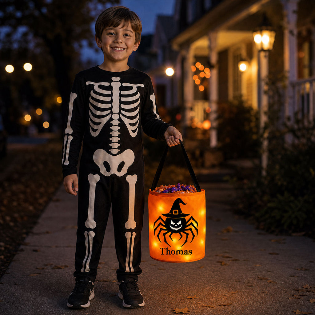 Halloween Mascot - Personalized Light Up Basket