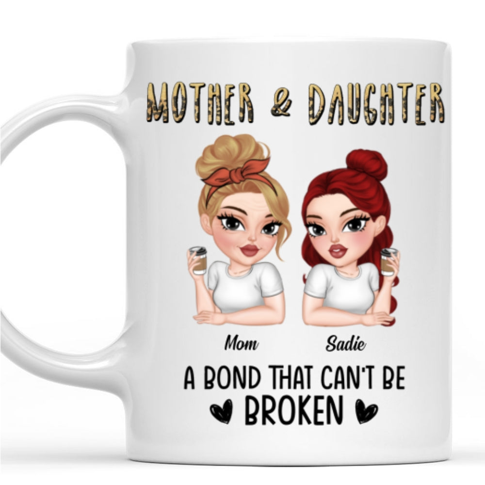 Custom Christmas & Birthday Gift for Daughter • A Bond That Can't Be Broken - Personalized Coffee Mug