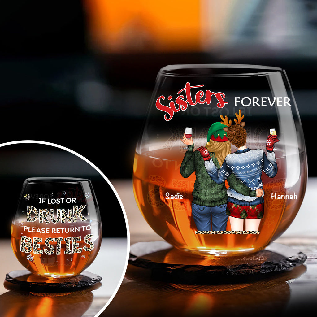 Bestie Drunk - Personalized Wine Glass