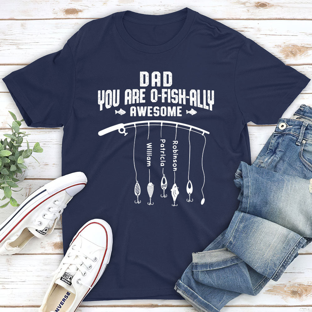 Custom Father's Day, Special Gift for Dad & Grandpa • Ofishally Awesome Dad - Personalized Shirt