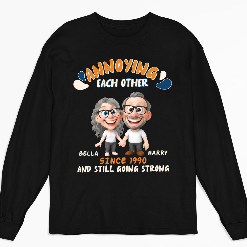 Custom Anniversary Keepsake Gifts For Couple • Caricature Love Couple - Personalized Shirt