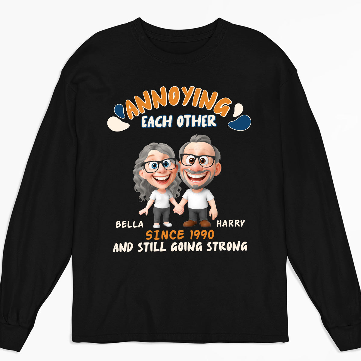 Custom Anniversary Keepsake Gifts For Couple • Caricature Love Couple - Personalized Shirt