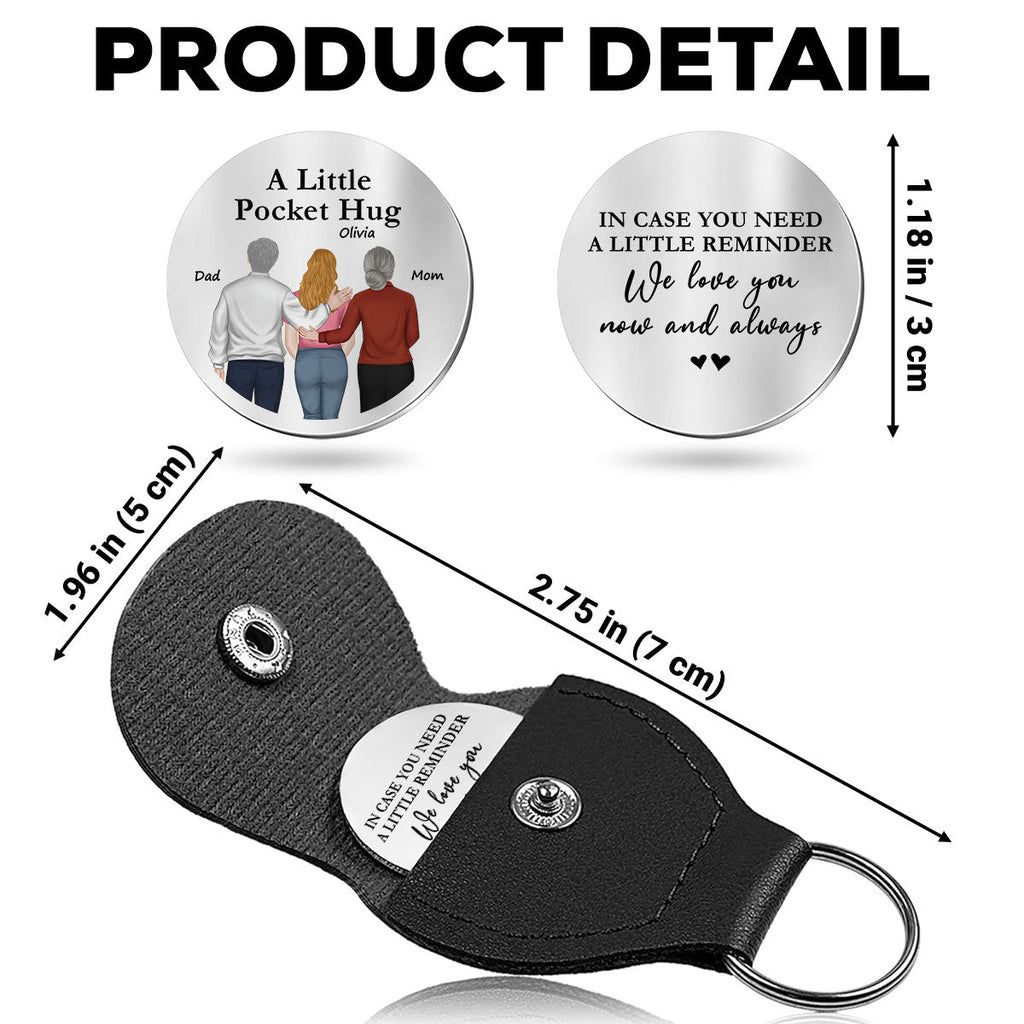 Custom Coin Keychain for Son, Father's Day Birthday Gifts • A Little Reminder From Parents - Personalized Pocket Hug