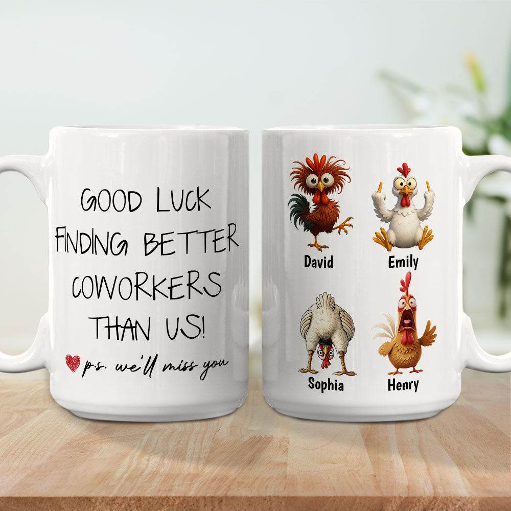 Custom Coworker, Christmas & Birthday Team Appreciation Gift • You Will Miss Us - Personalized Coffee Mug