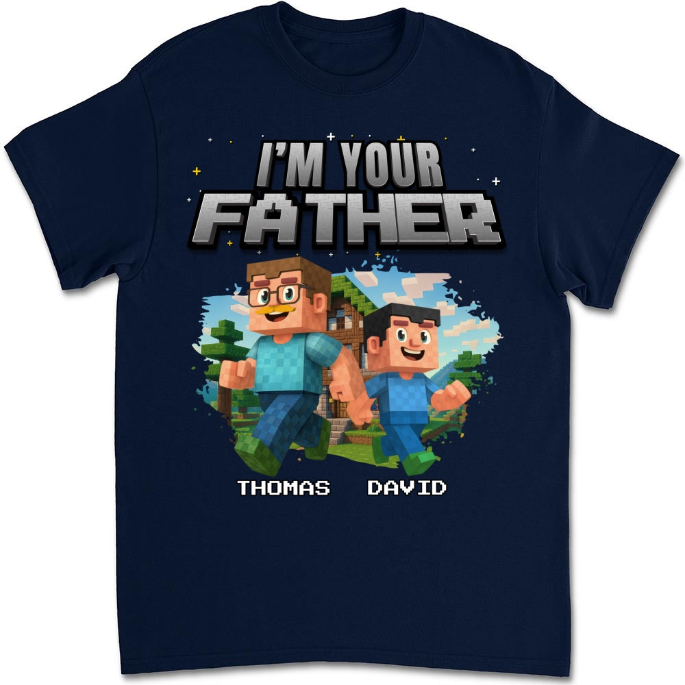 Custom Father's Day, Special Gift for Dad & Grandpa • Dad Power Pixel - Personalized Shirt