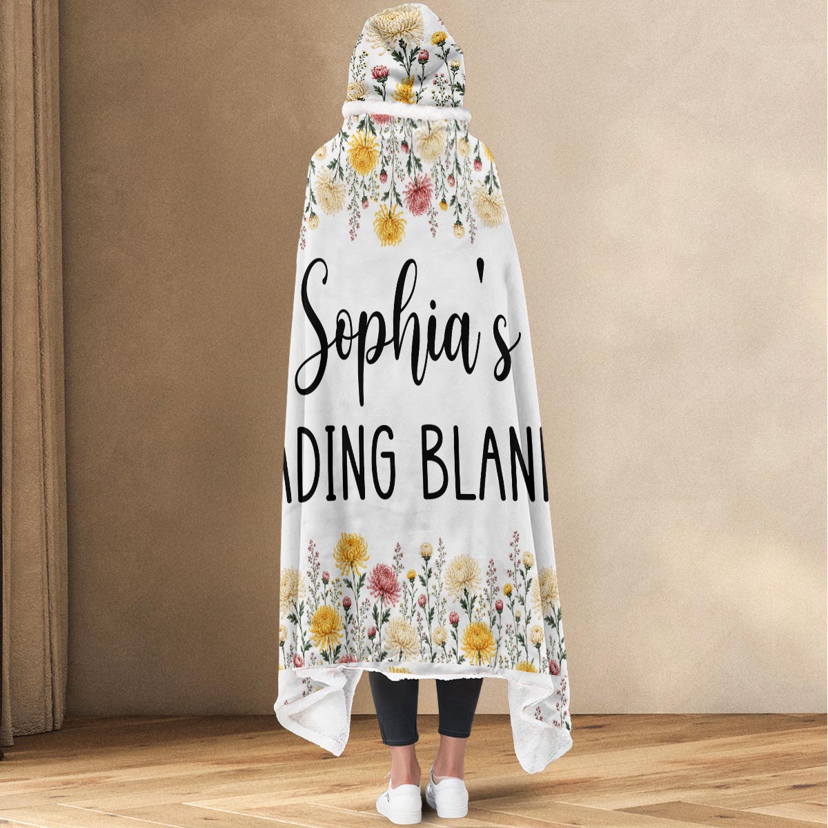 Custom Christmas Birthday Gift For Book Lovers, Bookworms, Reader • My Reading Blanket - Personalized Hooded Blanket