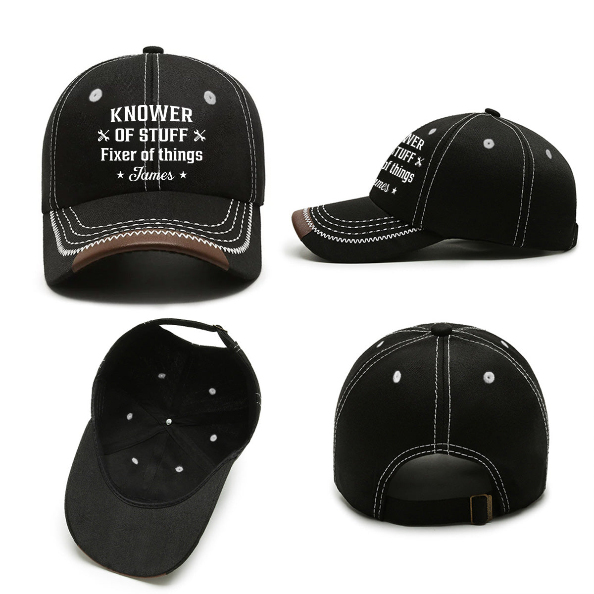 Fixer And Knower - Personalized Vintage Soft Baseball Cap