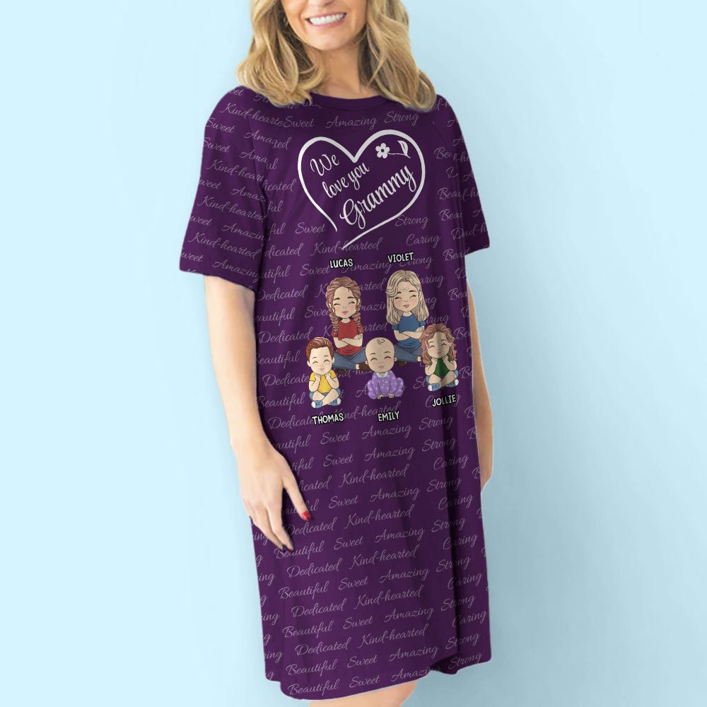 So Much Love For Grandma - Personalized 3/4 Sleeve Dress