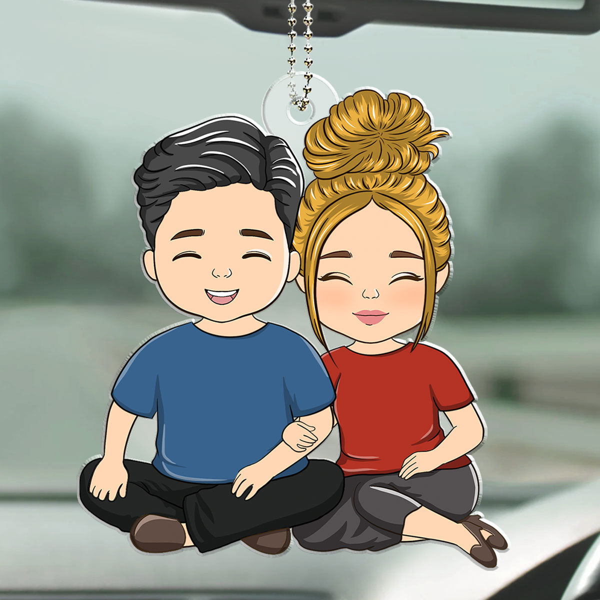 Couple Love - Personalized Car Ornament