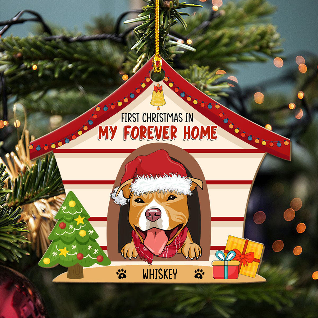 Custom Keepsake Christmas Ornament •  My Forever Home - Personalized Wood Ornament