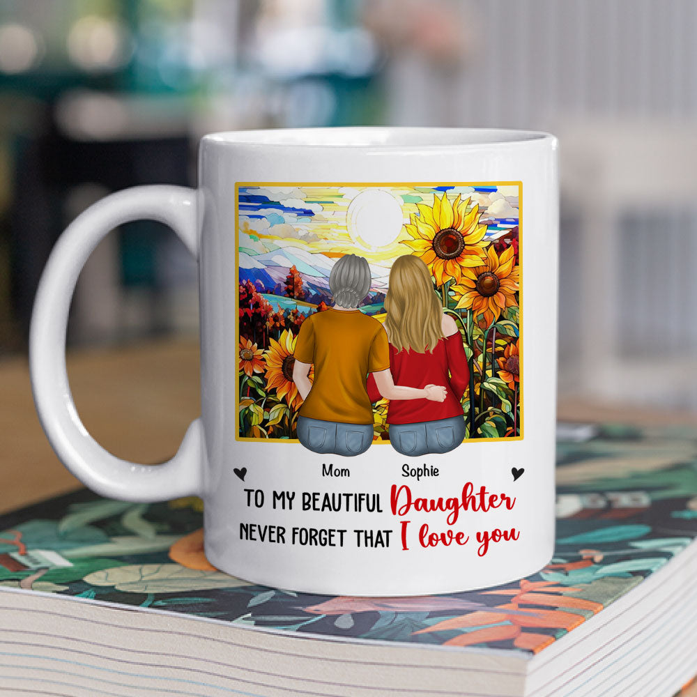Custom Christmas & Birthday Gift for Mom • Never Forget I Love You - Personalized Coffee Mug