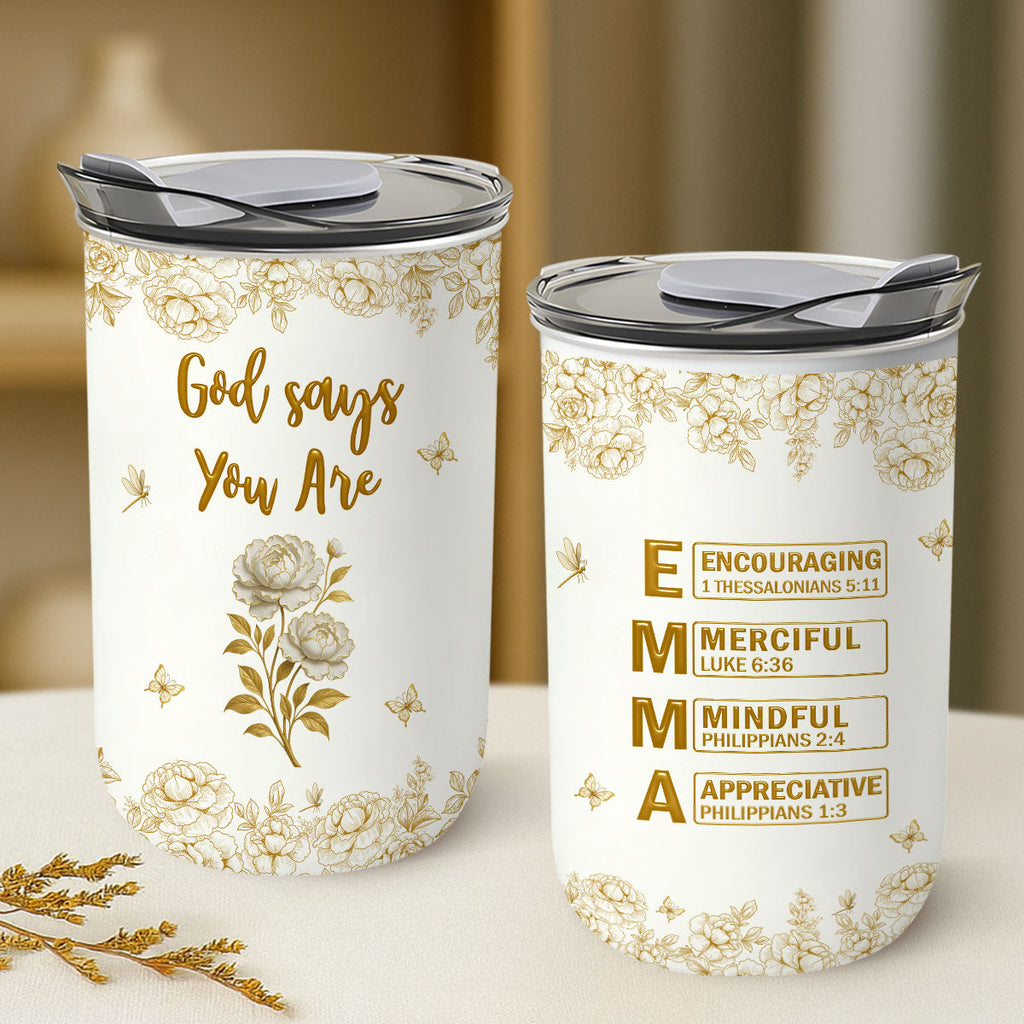 Custom Christmas Birthday Gifts For Daughter • God Says You Are Bible - Personalized 10oz Tumbler