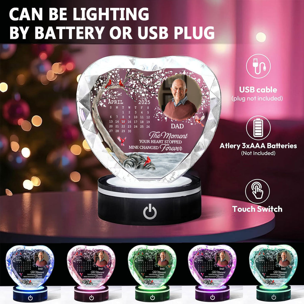 My Heart Changed Forever - Personalized Crystal Led Light